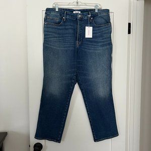 NWT GOOD AMERICAN Good Curve High Waist Ankle Straight Leg